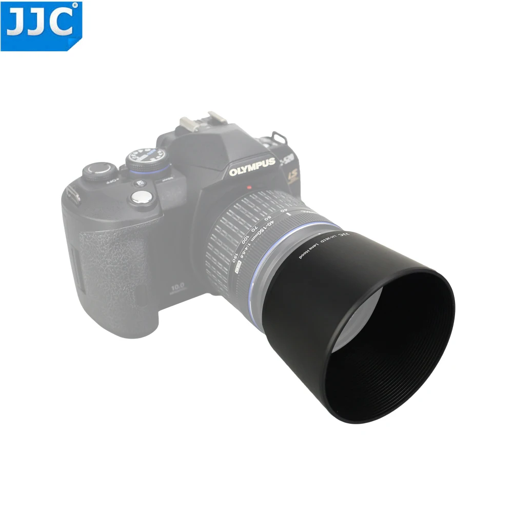 

JJC Reversible Lens Hood Shade For OLYMPUS M.ZUIKO DIGITAL ED 40-150mm 1:4.0-5.6 R Repaces Olympus LH-61D Black Silver