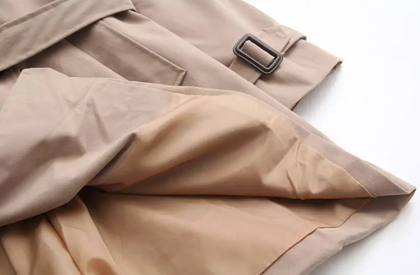 

2019 spring autumn plus size casual Trench coat women clothing fashion Double-breasted lace up Windbreaker Outerwear w660