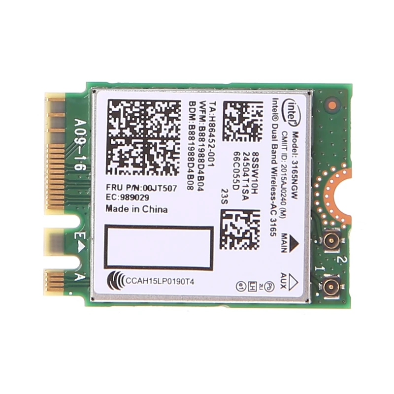 Intel Dual Band Wireless AC 3165 BT4.0 2 4G/5G 433M NGFF 3165NGW беспроводная карта|Сетевые карты| |