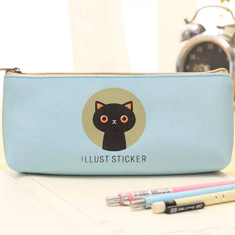 Cute Cat Kitty Pencil Case Girls Cartoon Pencilcase Multifunction Bag for Students Gift Stationery School Supplies | Канцтовары для