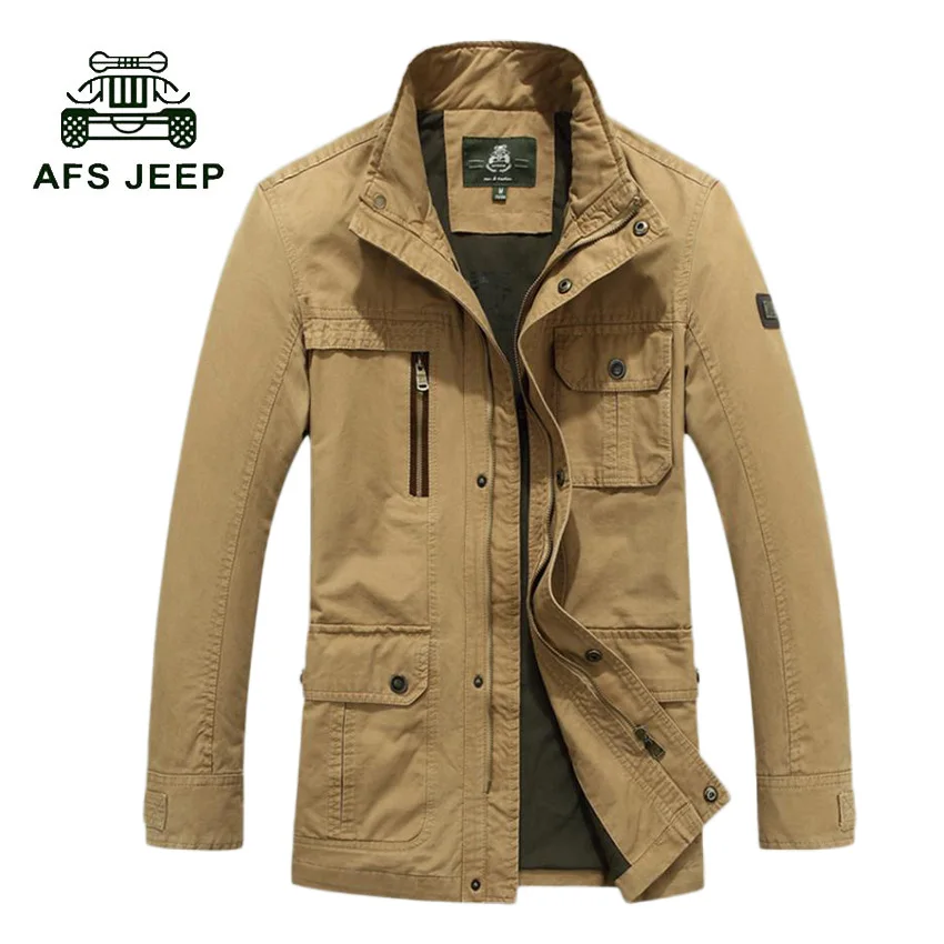 AFS JEEP мужское осенне-весеннее пальто Модные хлопковые мужские куртки с длинным