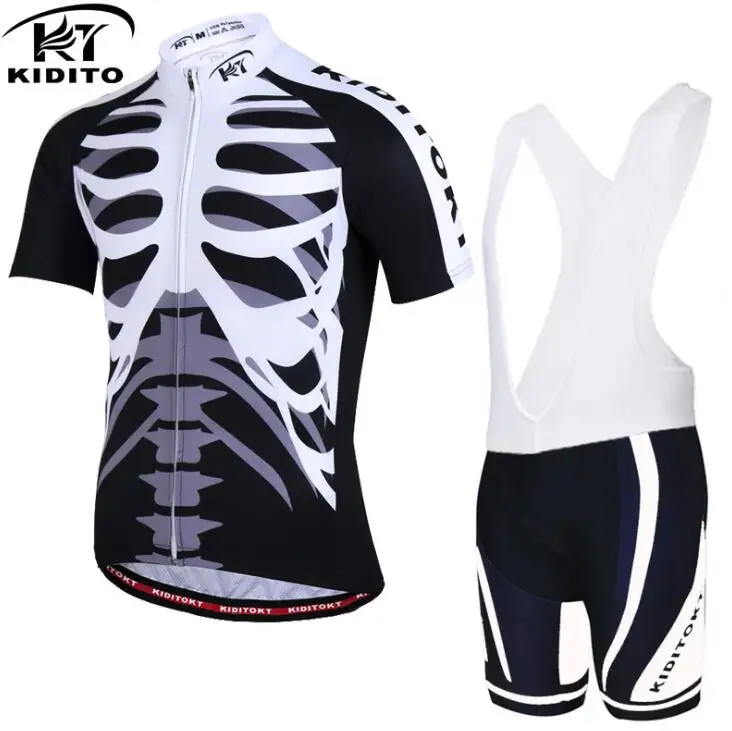 KIDITOKT набор Джерси для велоспорта pro team ropa ciclismo bicicleta bike bycicle maillot ciclismo hombre uniforme одежда для велоспорта - Цвет: Jersey and Bib Pants