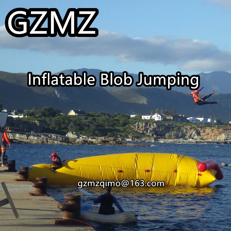 MZQM 9m*2m Inflatable Blob Jumping Water Air Bag Water Catapult Blob Inflatable Water Jumping Pillow