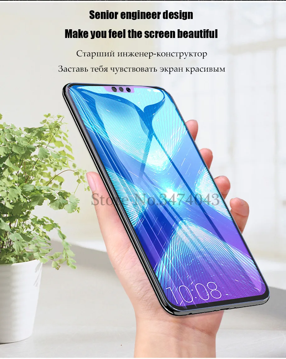 2 шт./лот, закаленное стекло для huawei Honor 8A 8X 8C, защита экрана, полное покрытие, стекло для huawei Honor 8C 8X MAX, защитная пленка