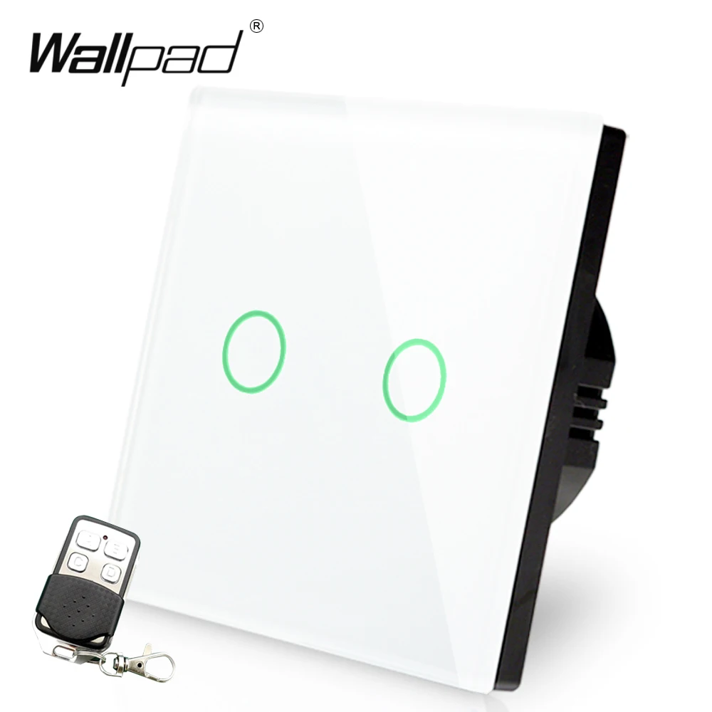 ЕС 2 Gang Way пульт дистанционного управления Wallpad Белый сенсорный водонепроницаемый
