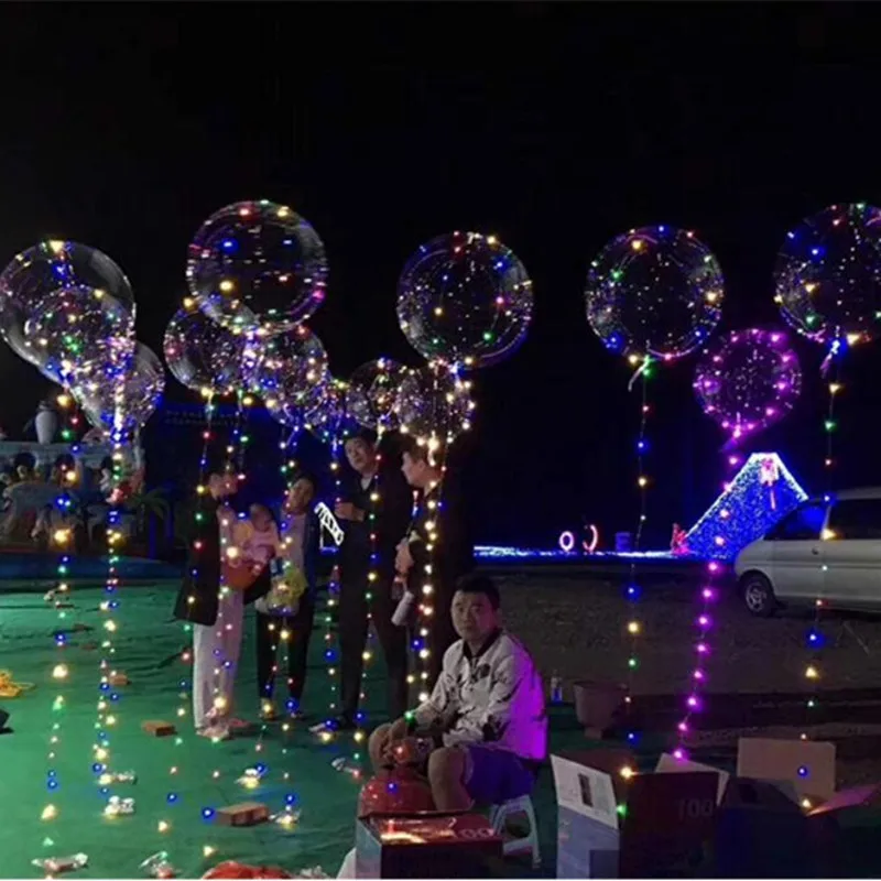 18/24 inch2pcs Clear Bubble Balloon With Led Strip Copper Wire Luminous Balloons wedding Decorations birthday party Supplies | Дом и сад