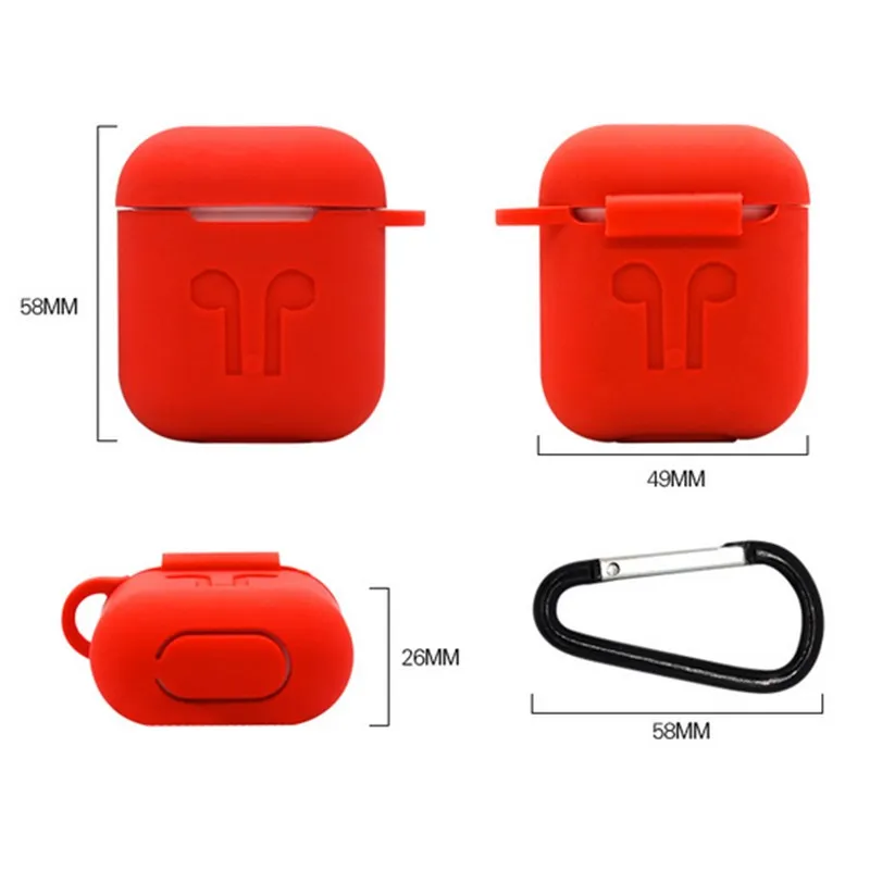 5 в 1 нескользящий Силиконовый чехол для наушников Защитный защиты от потери