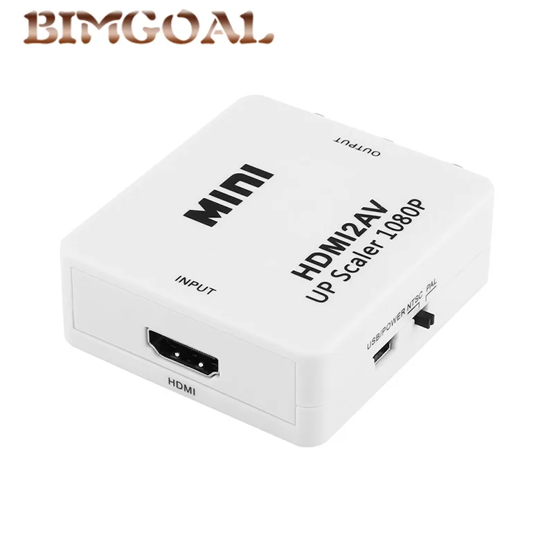 HD 1080P HDMI в Av Box конвертер Rca видео кабель с поддержкой Micro Usb Ntsc Pal выход для