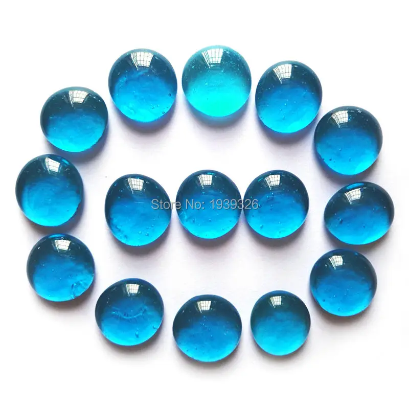 Украшения для дома плоский стеклянный камень 80 шт. синее стекло рукоделие