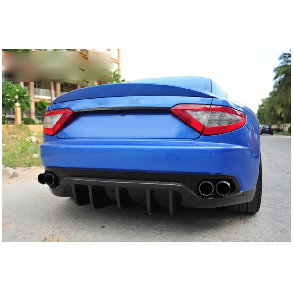 Задний бампер диффузор спойлер для Maserati granturismo 2 двери 2006- FRP/углеродного волокна черный задний вытяжной диффузор для губ