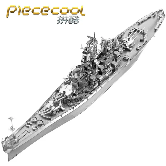 Piececool военная модель линкор 3D металлическая головоломка сборные игрушки Русский линкор Петр Великий Россия P110-GS - Цвет: P096S
