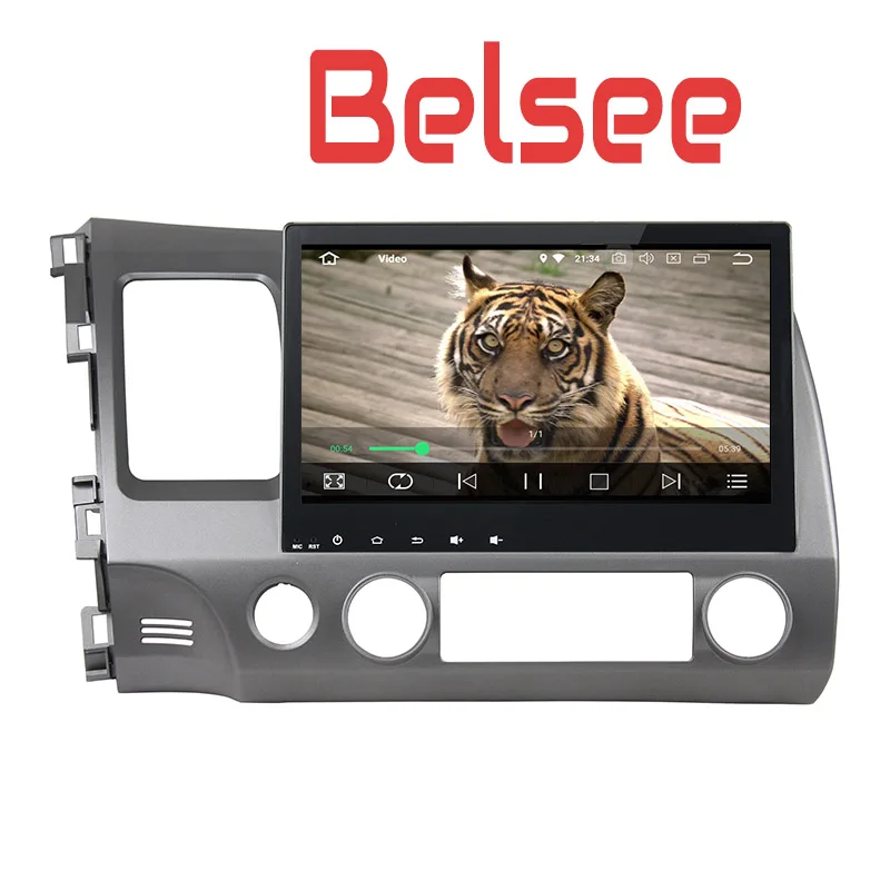 Автомагнитола Belsee для Honda Civic 2006-2011 10 1 дюйма IPS экран Android 8 Восьмиядерный процессор