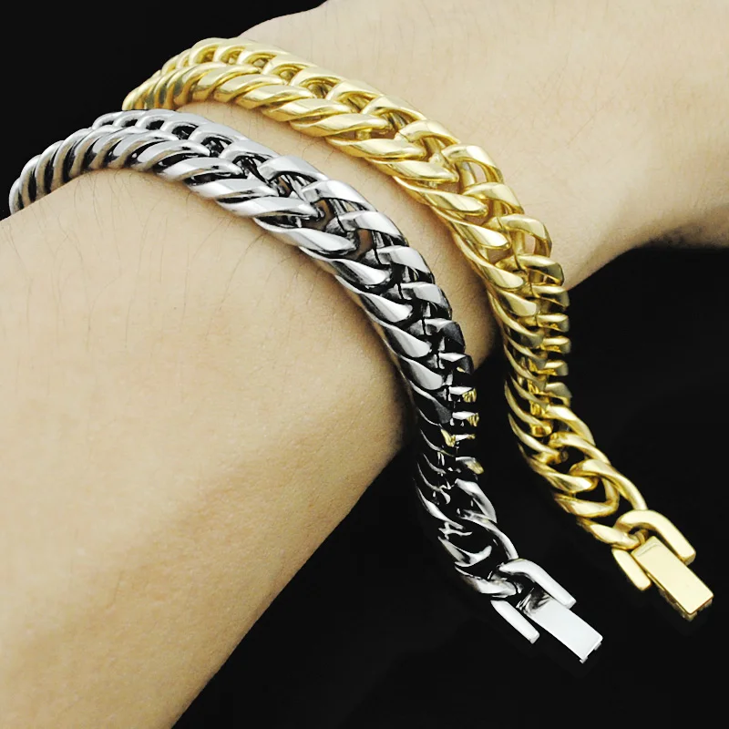 Мужские и женские браслеты из нержавеющей стали 22 см 9 мм|hand chain|hand chain mensteel bracelet |