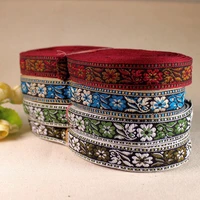 1yardpack 7820 mm stage retro clothing accessories national wind flower embroidery ribbon computer embroidery ribbon t 077
