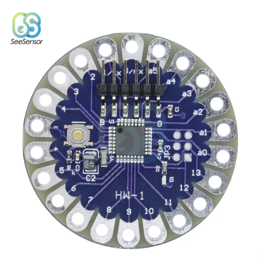 ATMEGA328P ATmega32U4 LilyPad для Arduino DIY наборы Micro USB ATtiny85 LilyTiny основная плата светодиодный зуммер WS2812 RGB CR2032 ADXL335 - Цвет: ATMEGA328P