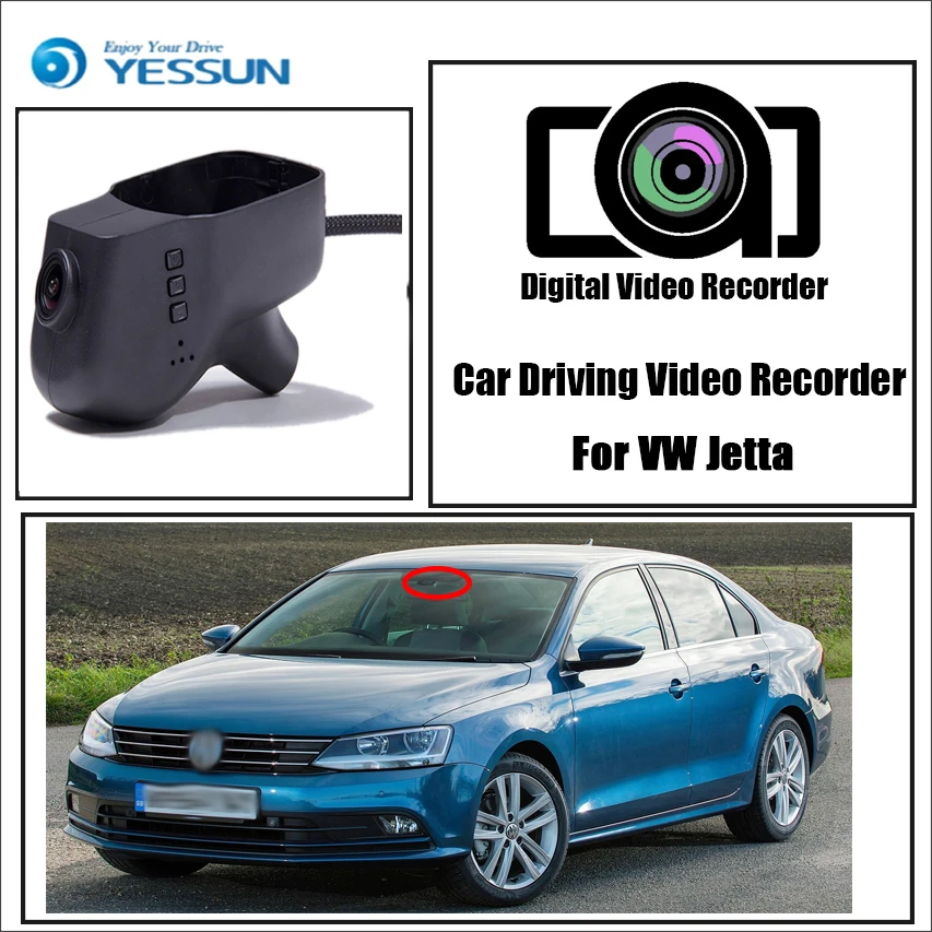 YESSUN для Volkswagen Jetta Автомобильный видеорегистратор Мини Wifi камера вождения Novatek 96658
