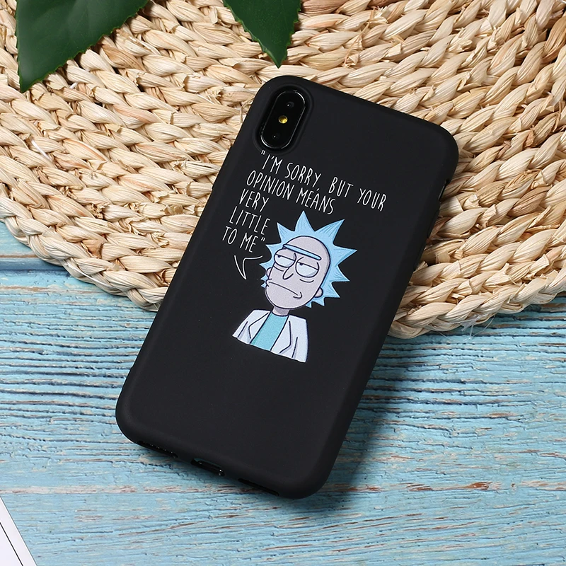 7 Рик и Морти Забавный мультяшный комикс мем забавная цитата для iPhone 11 Pro 8Plus X 7 7Plus XR Xs Max мягкий силиконовый матовый чехол Fundas - Цвет: 7