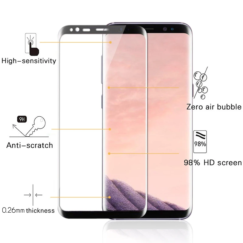 NFH 3D полное покрытие экрана изогнутое закаленное стекло для samsung Galaxy S8 S8 Plus экран Взрывозащищенная пленка для S 8