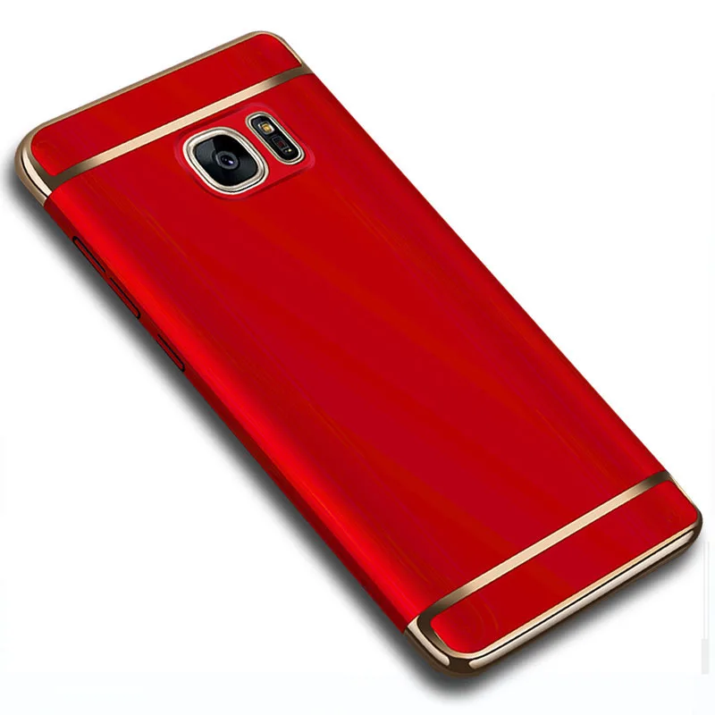 YueTuo Роскошный чехол для Samsung Galaxy S7 S 7 edge S7edge оригинальный золотой черный ультра