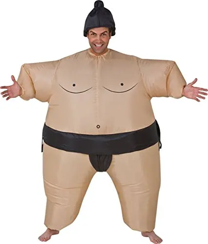continuously inflatable sumo suits for adults