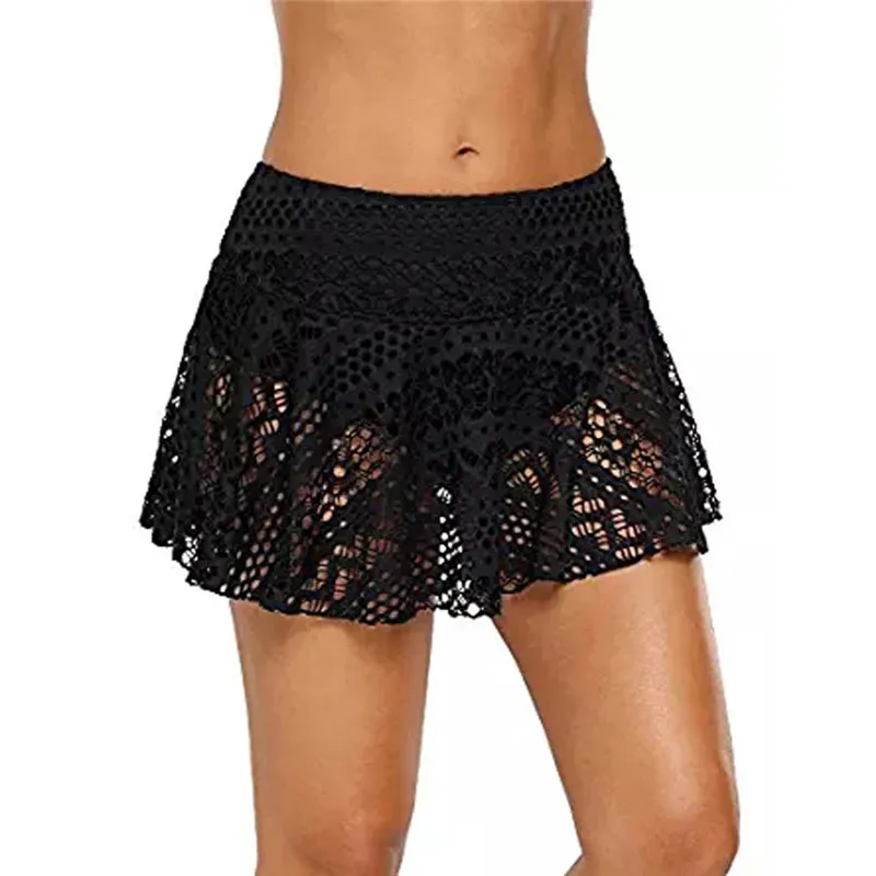 JAYCOSIN Summer Swimwear Beachwear Women Lace Crochet Skirted Bottom Beach Skirt Short Skort Swim may27#4 | Женская одежда