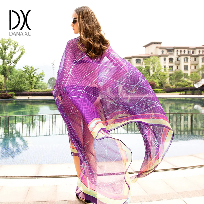 Высокое качество Тонкий 100% настоящий Шелковый шарф шаль Обёрточная бумага