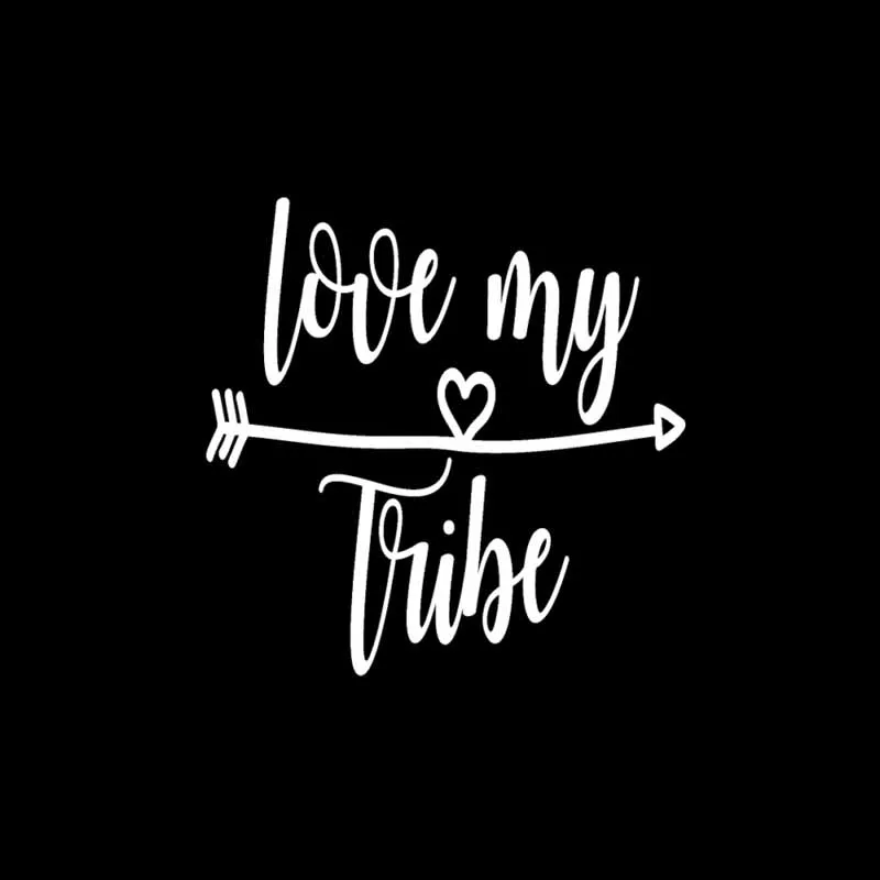 YJZT 12 7 см * Виниловая наклейка с надписью Love My Tribe Arrow Heart автомобильная черного и