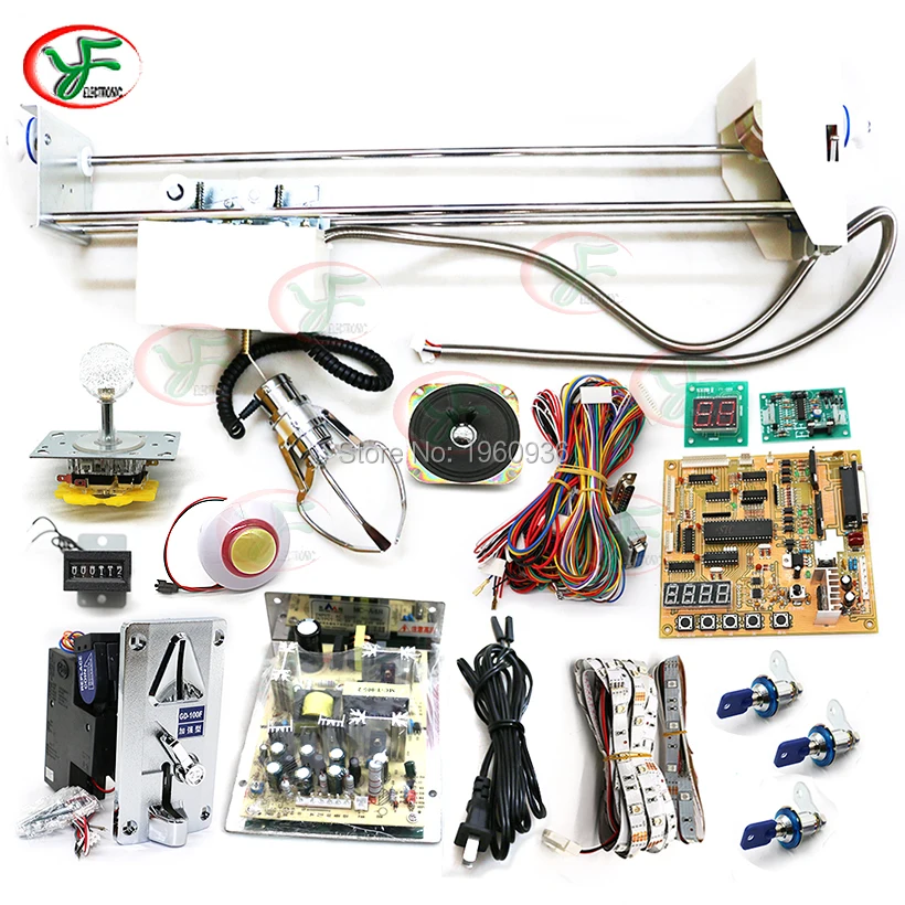 Игрушечный кран машинный шкаф набор DIY 71 см козловой кран с коготь кран игра PCB доска монетоприемник, кнопки, жгут, светодиодный джойстик