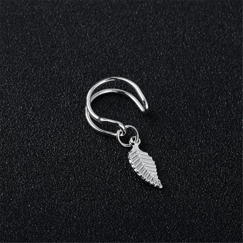 1 Pc Fashion Multi-style trend Women's U-shaped earrings Earless ear clip Leaf shape earrings Jewelry