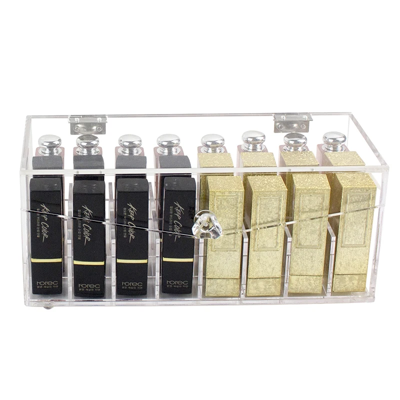 

Acrylic Lip Gloss Holder 24 Slots Lipstick Box Display Stand Sundry Storage Box Cosmetic Makeup Organizer