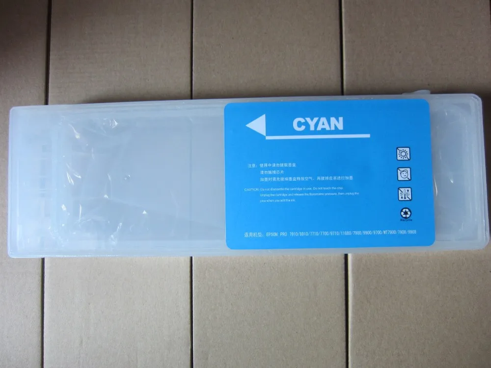 Многоразовый чернильный картридж с чипом для Epson Stylus Pro 7700/9700/7710/9710
