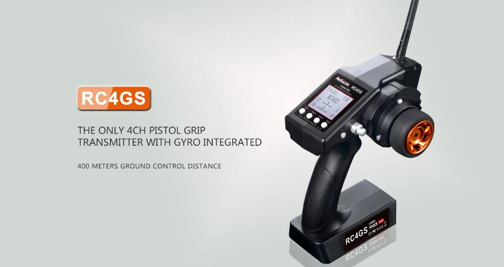 Радиолинк 4 канала RC4GS/RC4G 2,4G 4CH пистолет контроллер передатчик+ R6FG гироскоп внутри приемник для RC автомобиля Baja RT лодки Rx