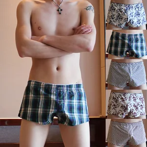 Внешняя торговля WJ мужские дышащие мягкие стринги со встроенными двойными стрингами отдых дома 4012PJ