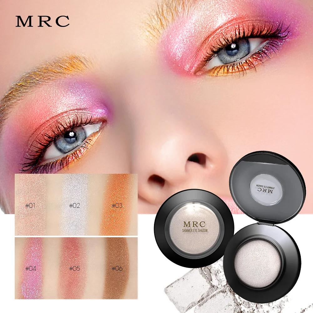 MRC New 6 Colors Bouncing Glitter Eyeshadow Waterproof Long-Lasting Powder Nude Makeup Eye Shadow with Magnetic Package |
