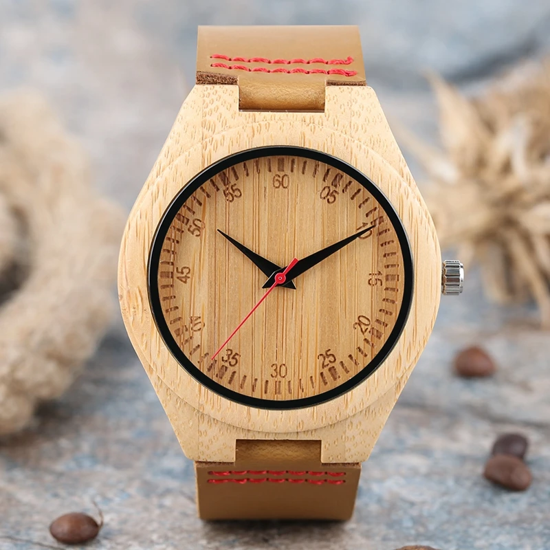 Повседневные деревянные мужские кварцевые наручные часы ручной работы