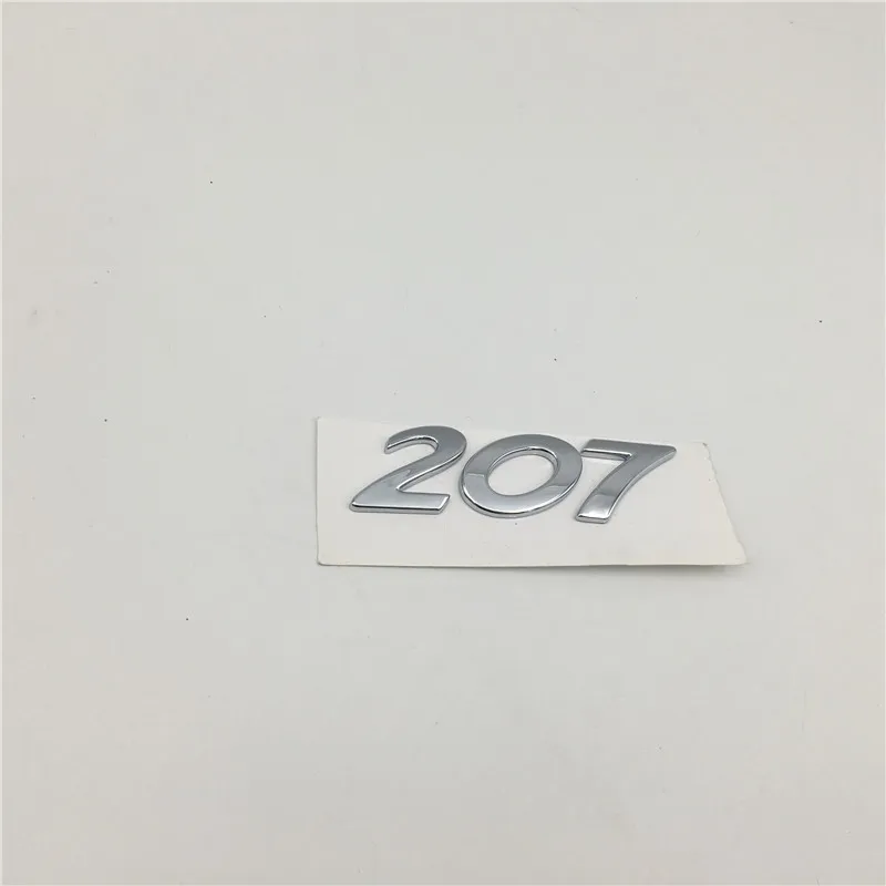 Для peugeot 206 207 301 306 307 308 508 2008 3008 4008 5008 эмблема хвостовая часть заднего Логотип автомобильные аксессуары - Название цвета: 207