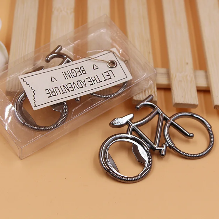 

50pcs/lot zinc alloy bicycle beer opener bottle opener favors and gifts, door gifts for wedding party giveaway goods souvenirs