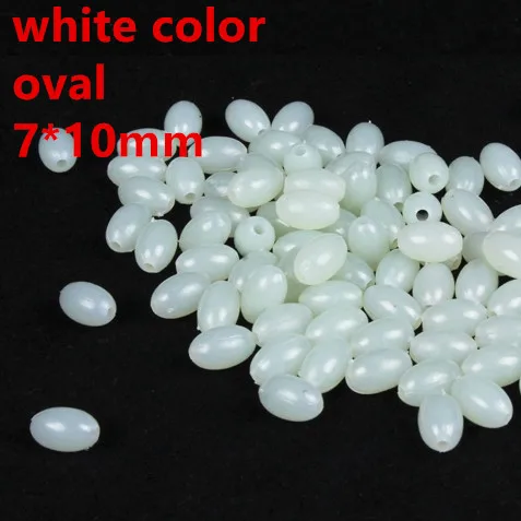 oval white 7x10mm Rompin 100 шт./пакет Рыболовные Поплавки круглые бусины световой светильник светящиеся шары буй для массовых грузов flotteur фиксаторы уход за кожей лица маска для рыбалки на карпа, море бусины - Цвет: oval white 7x10mm