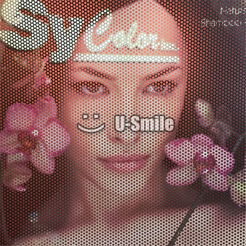 Печатная односторонняя виниловая пленка с перфорированным окном прозрачная