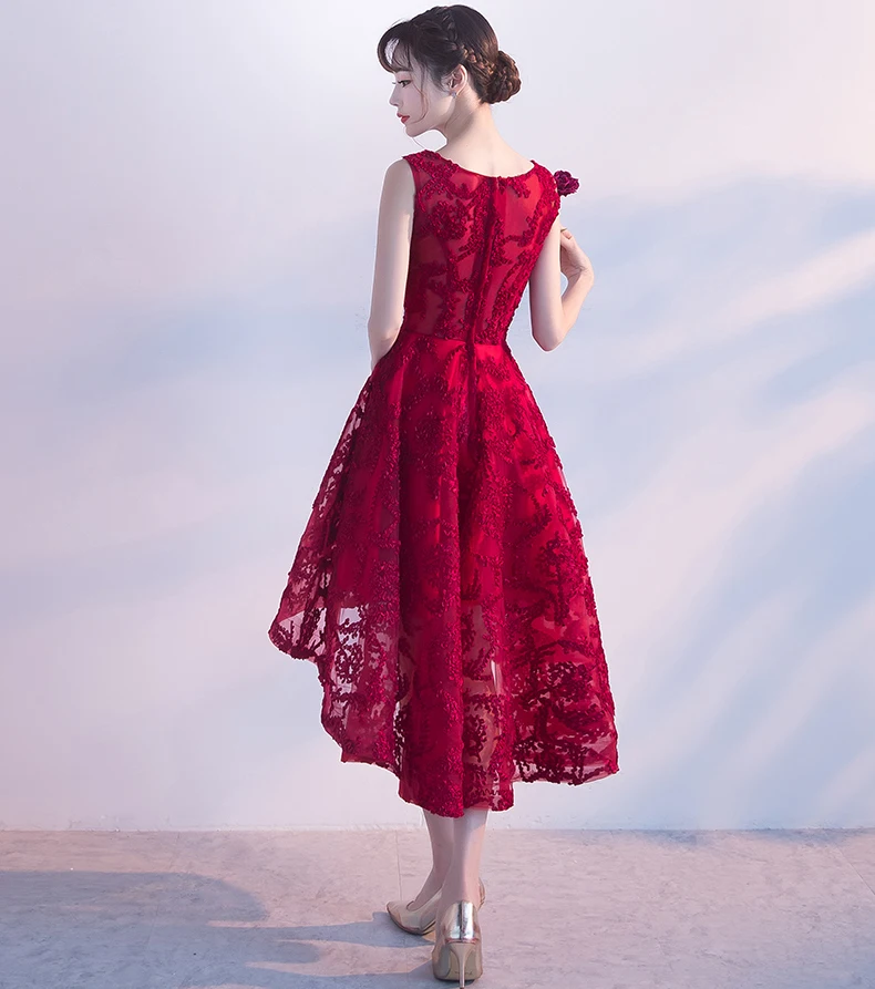Ladybeauty, Новое поступление, элегантное платье для выпускного вечера, Vestido de Festa, кружевные вечерние платья с аппликациями, стильное платье с высокой талией