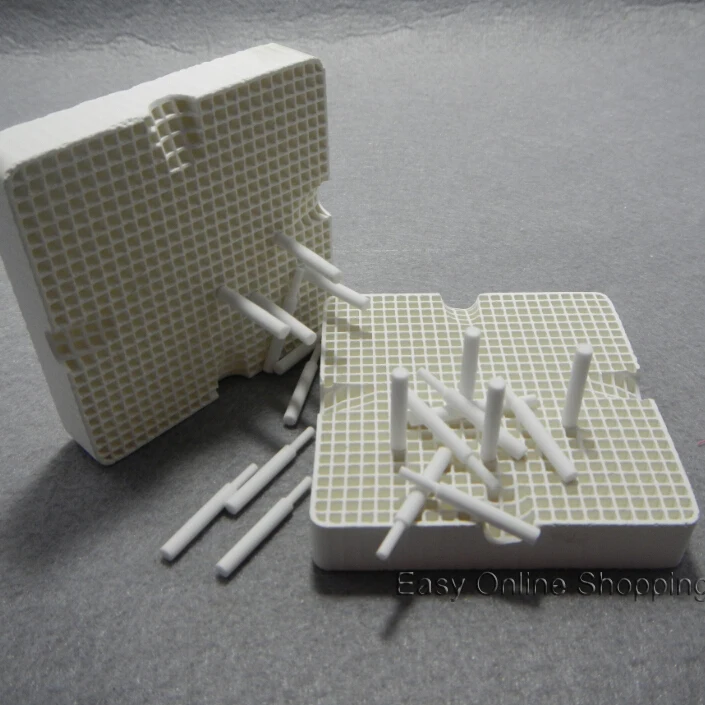

2pcs Dental Lab Honeycomb Square Firing Trays with 20 Zirconia Pins Freeship