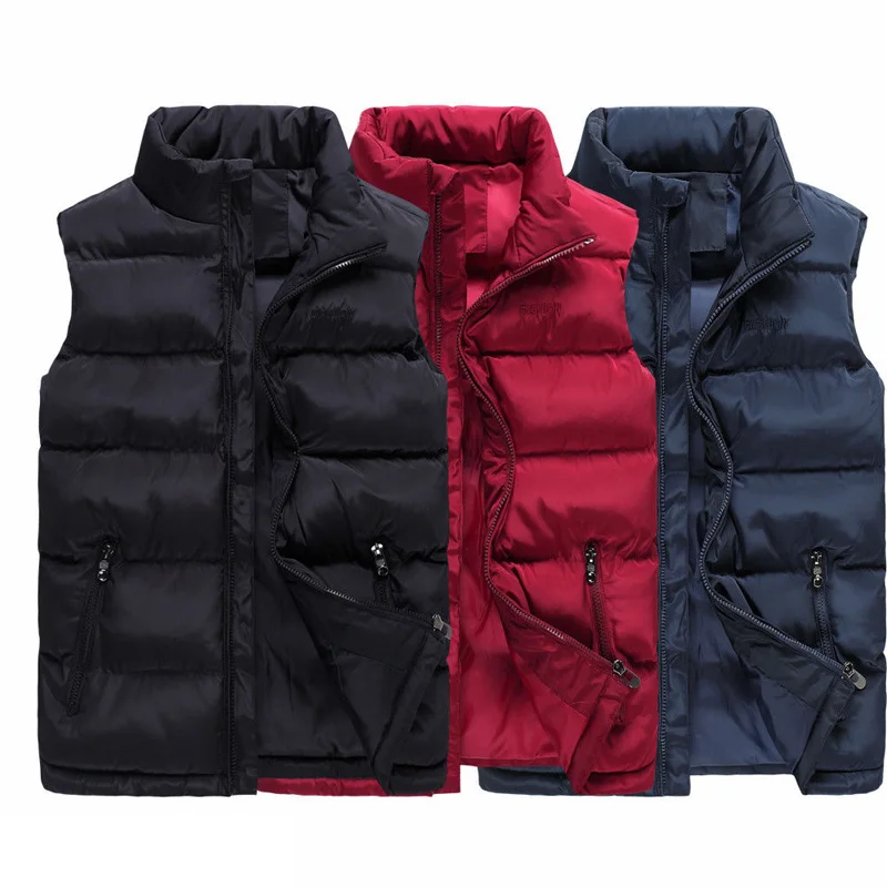 Мужская куртка без рукавов зимний Сверхлегкий белый жилет на утином пуху мужской