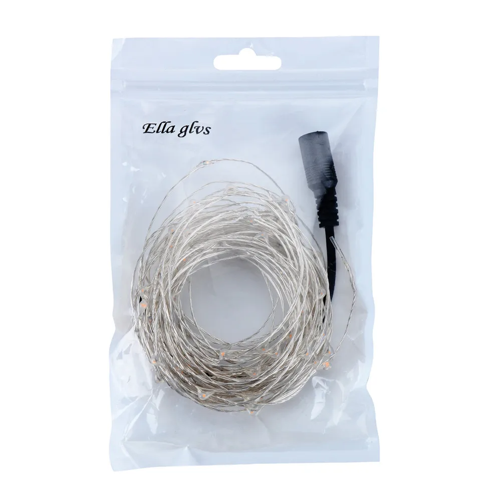 Светодиодная гирлянсветильник 5 м 10 медный провод светодиодная Звездная