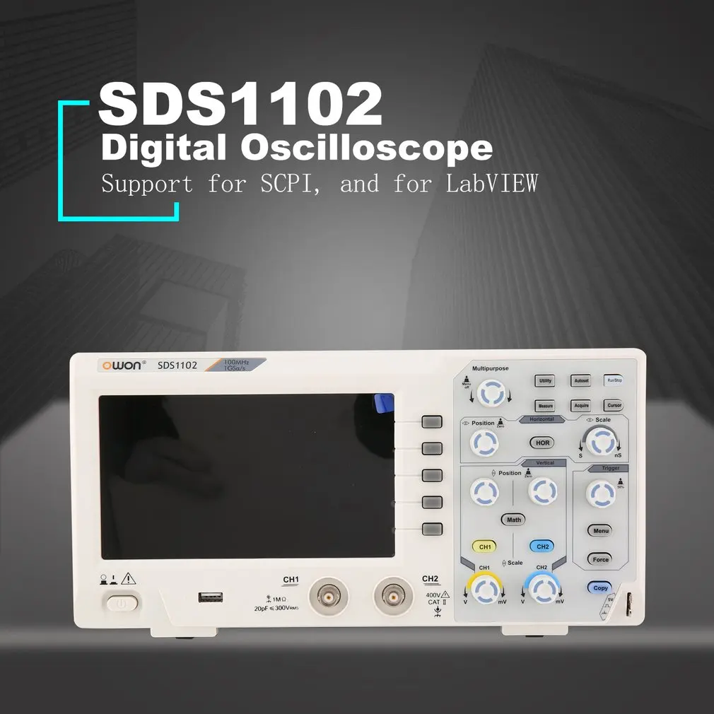 Осциллограф Scopemeter Scope Meter 100 МГц 1GSa/s SDS1102 двухканальный LCD супер-Экономичный Тип