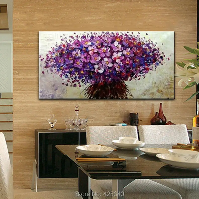 Картина цветов настенные картины для гостиной на холсте ручная роспись палитра