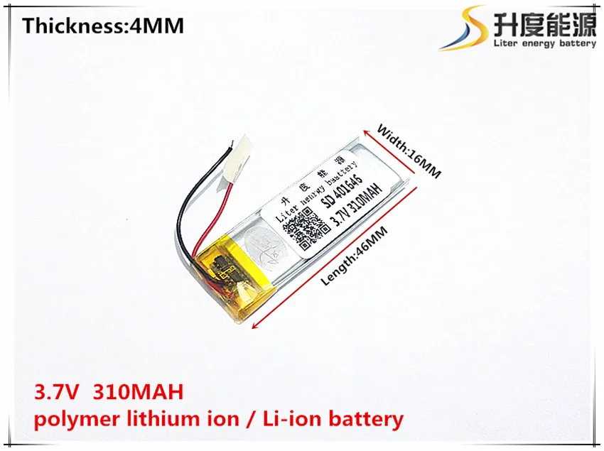 3 7 V 310 mAH [401646] PLIB полимерный литий ионный/литий ионный аккумулятор для GPS mp3 mp4 mp5 dvd