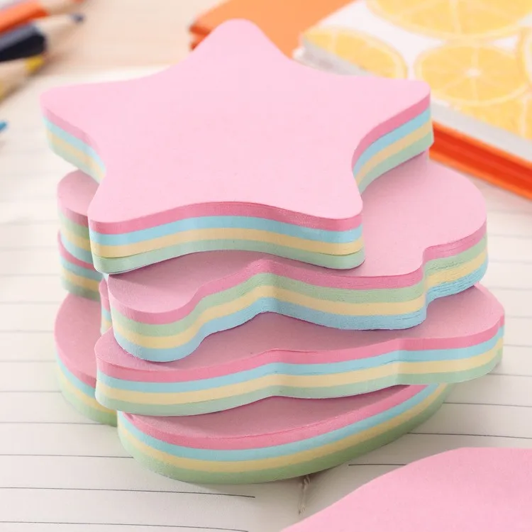 Симпатичные kawaii Новинка блокнот липкий Notepaper Примечание звезда «любящее сердце» дом бабочки медведь наклейки канцелярия; школьные принадлежности