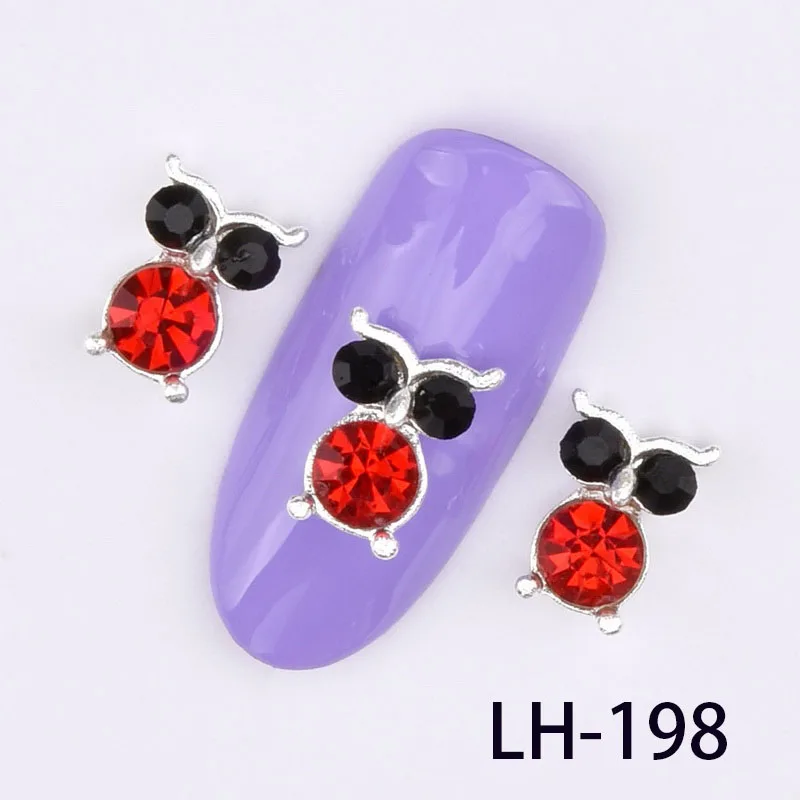 LH-198 10 шт животные 3D украшения для ногтей, змея утка бабочка лиса Сова гламурный сплав маникюрный орнамент, аксессуары для ногтей LH190-201 - Цвет: LH-198