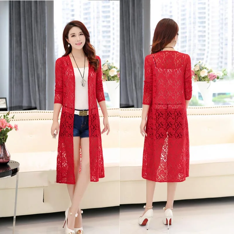 Летнее платье 2019 белое кружевное женское длинное шаль с длинным рукавом Шелковый