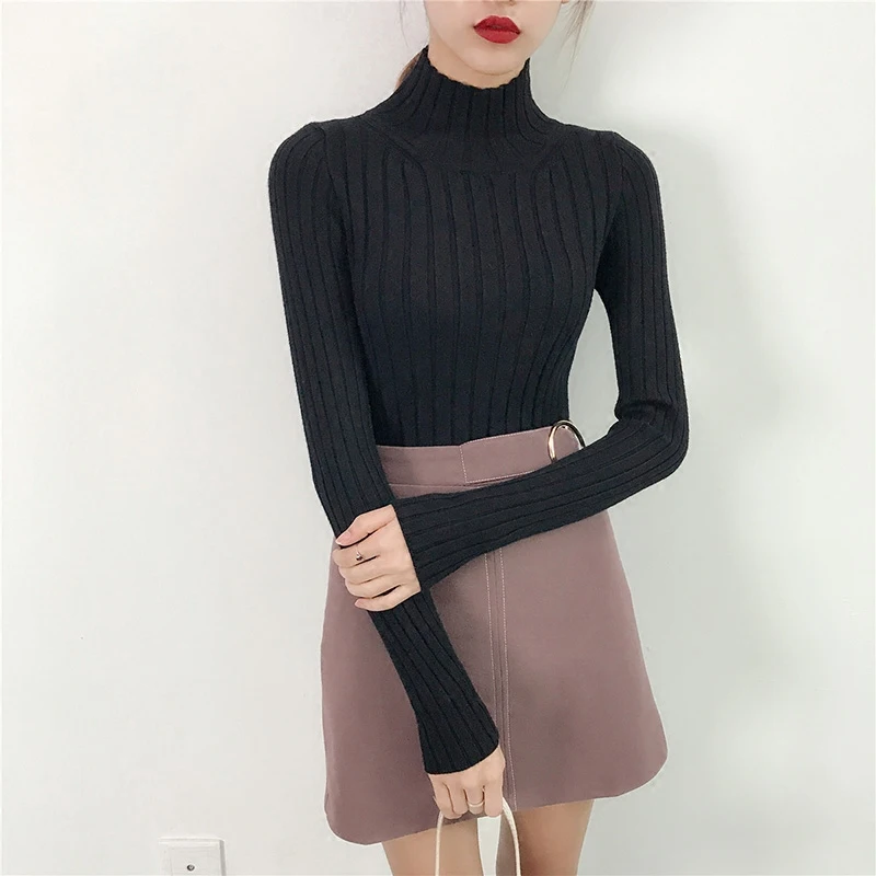 Новинка 2021 белый свитер с высоким воротником женская короткая зимняя куртка